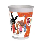 8 Bicchieri Cartoncino Bing $266 \text{ ml}$ - Coordinato Party Ufficiale per Feste Bambini