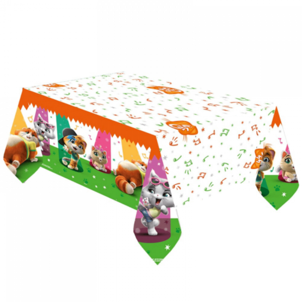 item_f8a7578ac6bc3480073acaaa6e946417009678aa_1601381777 Tovaglia 44 Gatti in Plastica 120x180 cm - Decorazioni Feste Bambini