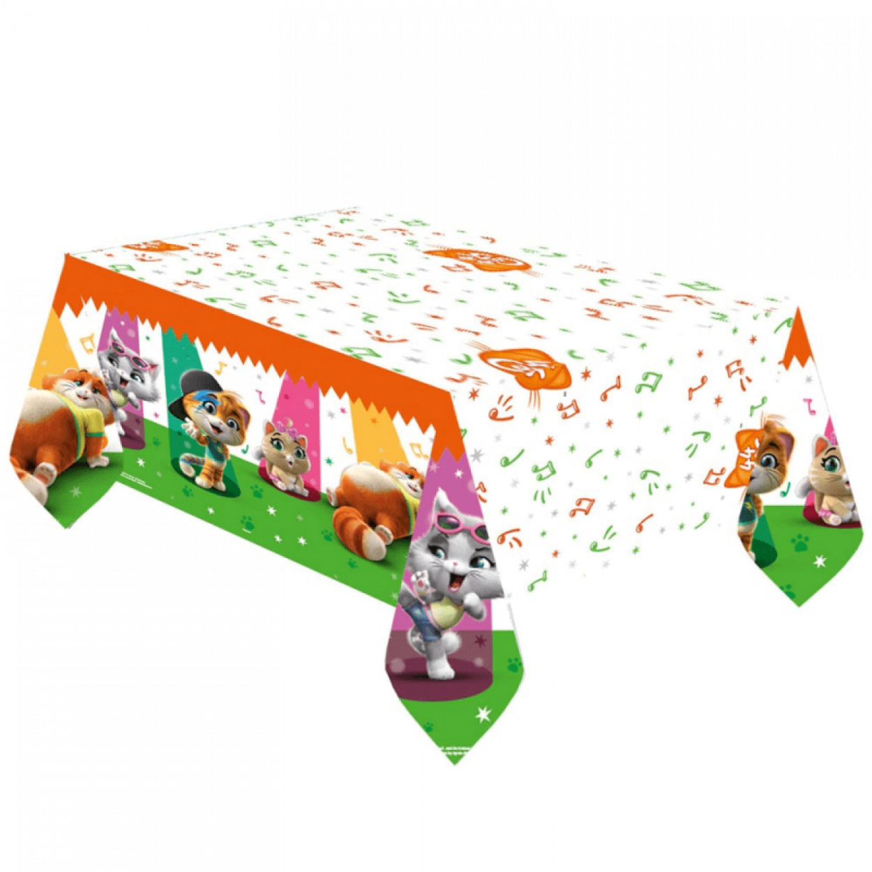 Tovaglia 44 Gatti in Plastica 120x180 cm - Decorazioni Feste Bambini