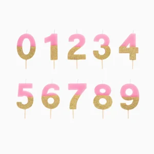 Candelina Numero 9 Rosa e Oro 7 cm | Solo 0,99€ |