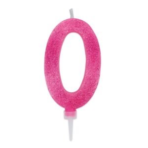 Candelina Maxi Numero 0 Sweety Glitter - 15 cm - Big Party (Vari Colori) - immagine 4