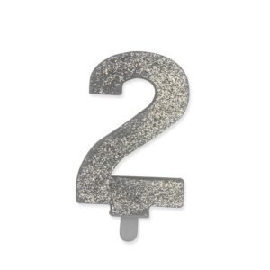 Candelina Numero 2 Sweety Glitter - 9 cm - Big Party (Vari Colori) - immagine 4
