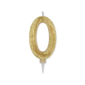 Candelina Maxi Numero 0 Sweety Glitter - 15 cm - Big Party (Vari Colori) - immagine 3
