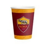 et da 8 bicchieri in carta A.S. Roma (266 ml). Ideali per compleanni a tema calcio e feste per tifosi. Resistenti ed ecosostenibili. Acquista su Notedifesta!