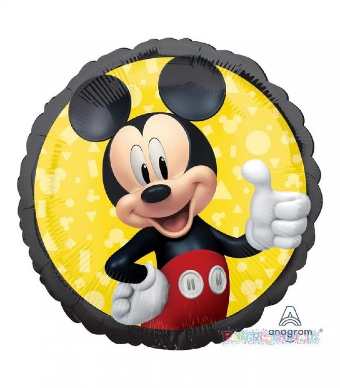 Palloncino Topolino Giallo e Nero Foil 18" | NotediFesta