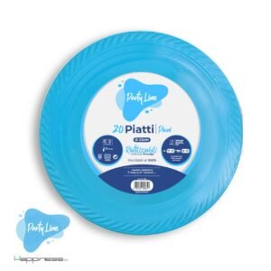 20 Piatti Piani Party Line 22 cm - Piatti Colorati per Feste e Compleanni - immagine 7