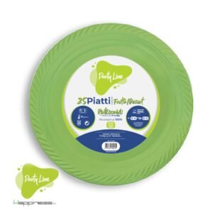 25 Piatti Frutta Party Line 17 cm - Piatti Colorati per Feste e Buffet - immagine 3