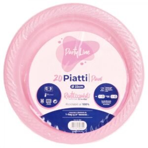 20 Piatti Piani Party Line 22 cm - Piatti Colorati per Feste e Compleanni - immagine 9