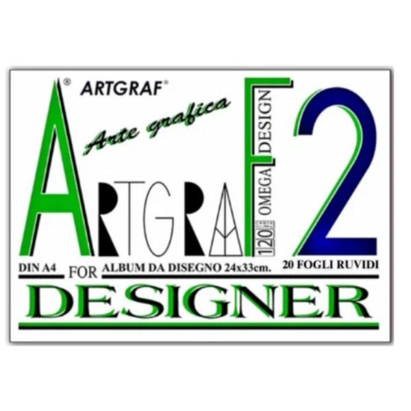 Artgraf Album Disegno F2 Ruvido 24x33 cm - 120g (20 Fogli)