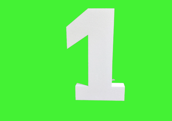 Senza titolo-1 Numero in Polistirolo Gigante 95 cm Bianco per Allestimenti e Compleanni