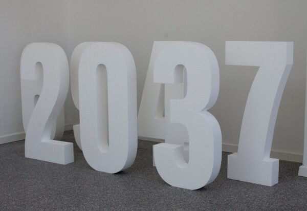Numero Polistirolo Gigante 95cm Bianco