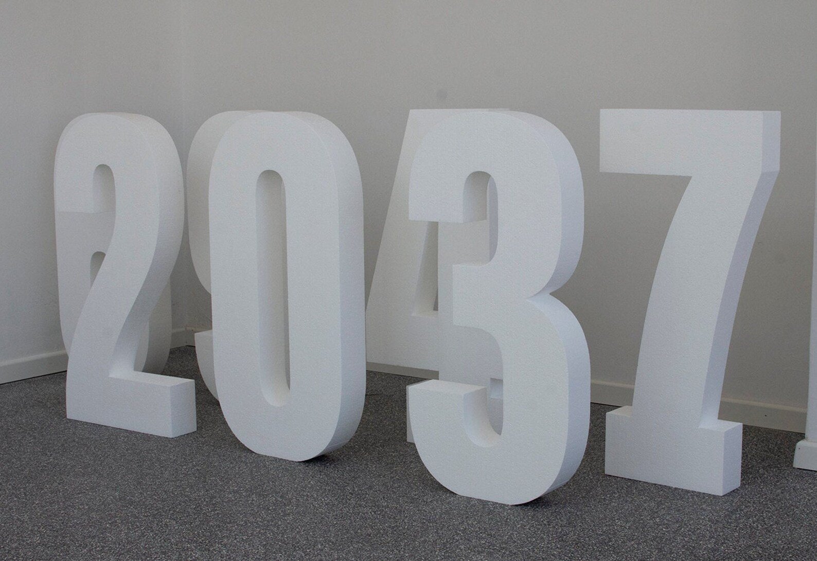 Numero Polistirolo Gigante 95cm Bianco